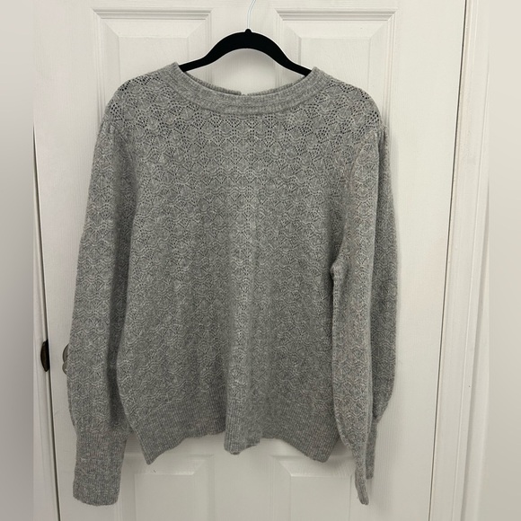 Joe Fresh Grey Patterned Sweater with Keyhole Back, Sz XL - Picture 1 of 6
